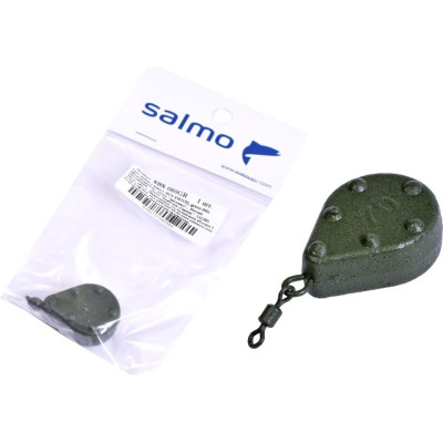 Груз SALMO с вертлюгой Bun Swivel green 060г